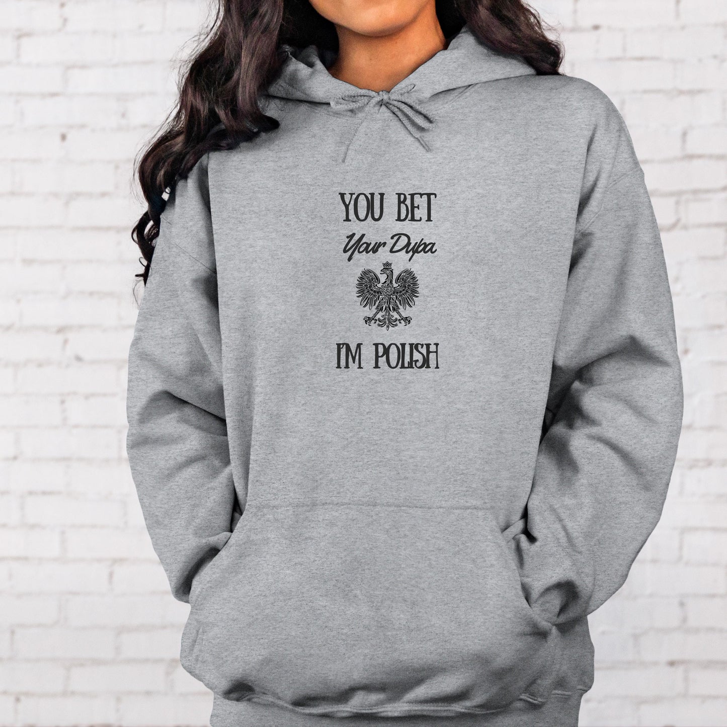 Polish Falcon Bet Your Dupa I'm Polish Hooded Sweatshirt - Unisex Hoodie, Pullover, Polish Pride Gift, Polish Heritage Apparel