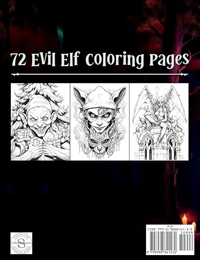 Evil Elves Adult Coloring Book