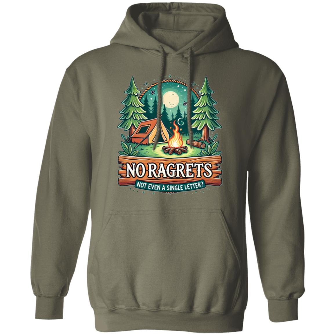 No Ragrets- Classic Pullover Hoodie – Bold, Fun, and Comfortable Statement Wear