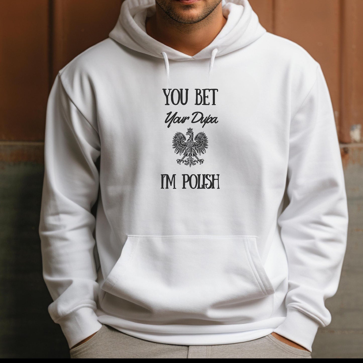 Polish Falcon Bet Your Dupa I'm Polish Hooded Sweatshirt - Unisex Hoodie, Pullover, Polish Pride Gift, Polish Heritage Apparel
