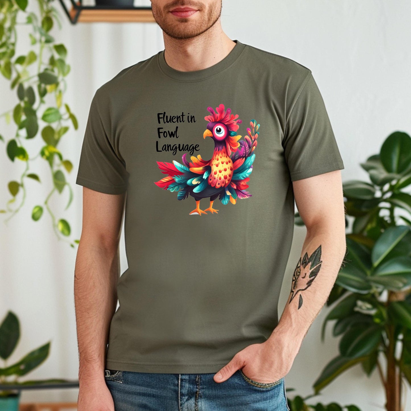 Fluent in Fowl Language Unisex Short-Sleeve T-Shirt
