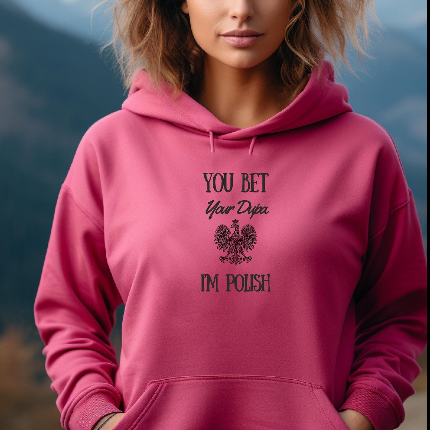 Polish Falcon Bet Your Dupa I'm Polish Hooded Sweatshirt - Unisex Hoodie, Pullover, Polish Pride Gift, Polish Heritage Apparel