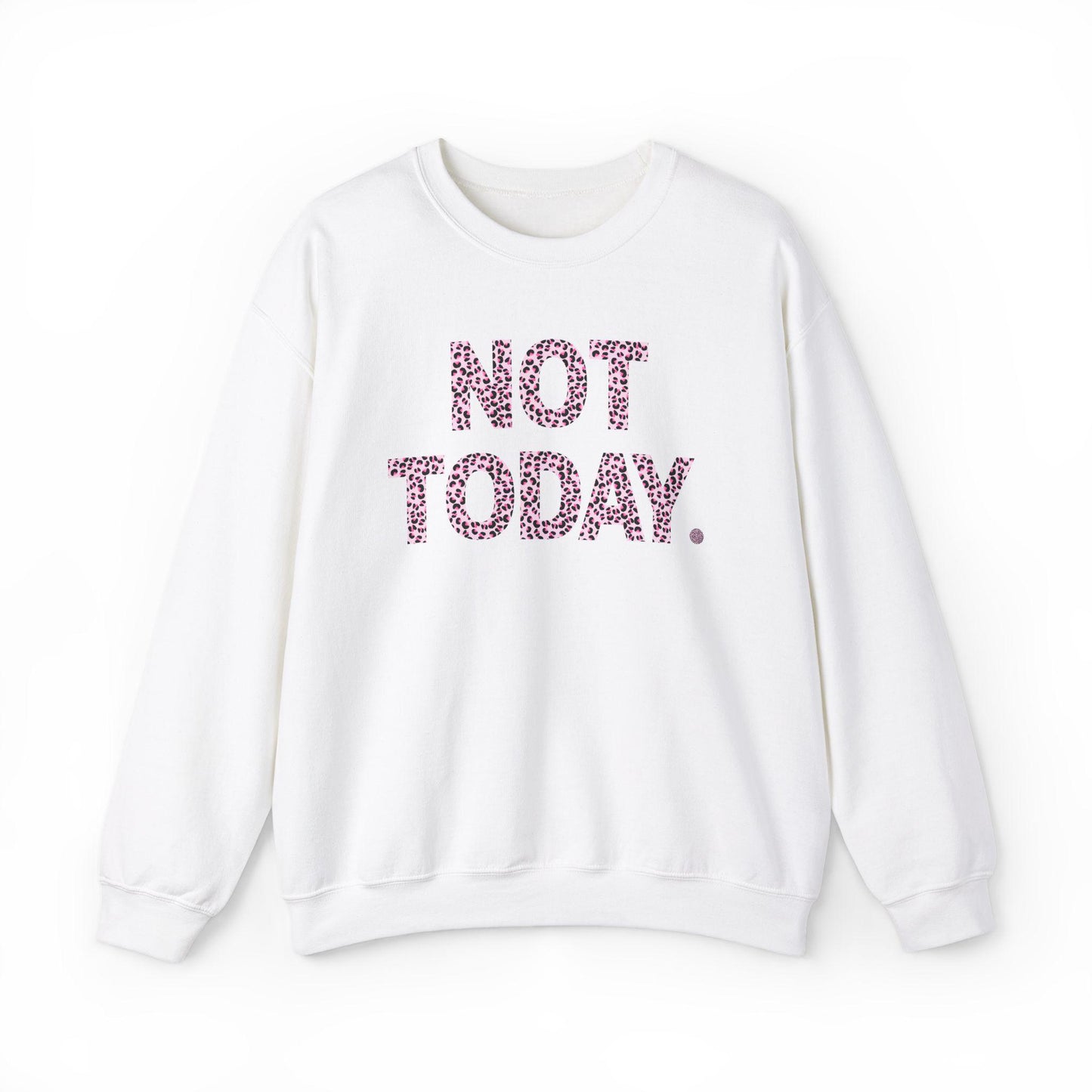 Not Today Pink Cheetah Print Sweatshirt, Not Today Sweater, Leopard Pullover, Animal Print Crewneck, Oversized Top
